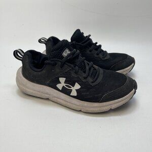 Under Armour Charged Assert 10 Youth 5Y Black White Running Tennis Shoes Sneaker